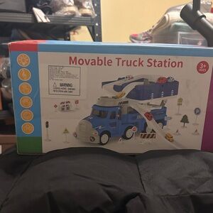 Movable Truck Station Kids Toy - Blue